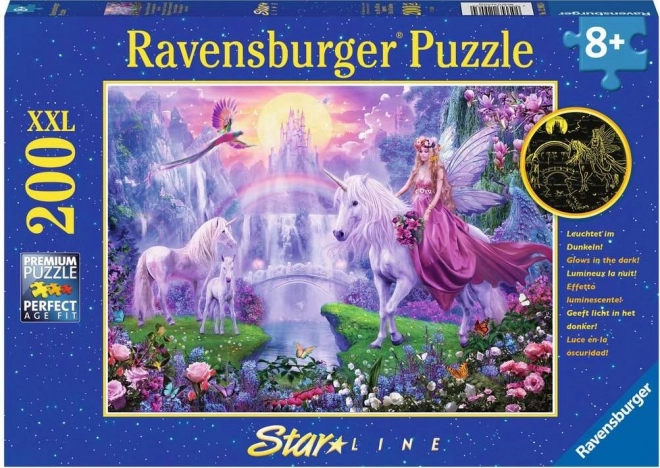 RAVENSBURGER Puzzle lumineux Nuit magique des licornes XXL 200 pièces