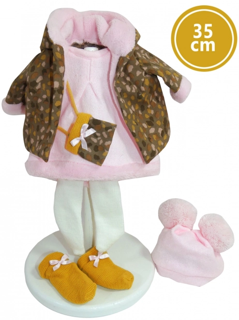 Llorens 535S SARA - poupée réaliste avec corps en tissu souple - 35 cm