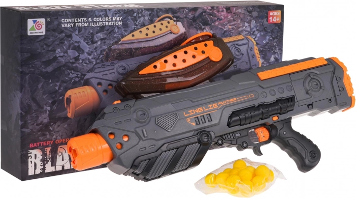 Pistolet semi-automatique BLAZE STORM à balles en mousse, gris