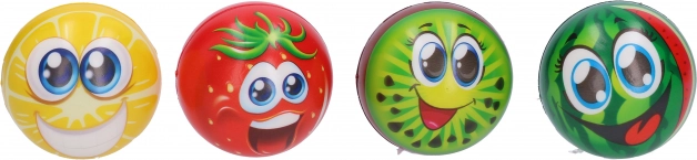 Balle avec motif fruité 10 cm