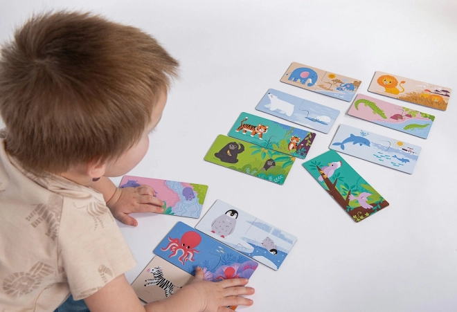 KukiKuk 80036 Véééliké duo puzzle Où vivent les animaux