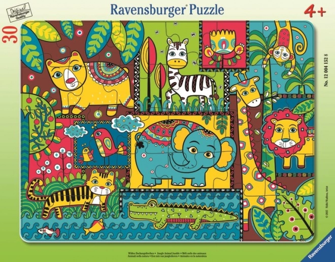 Puzzle Ravensburger Animaux dans la jungle 30 pièces