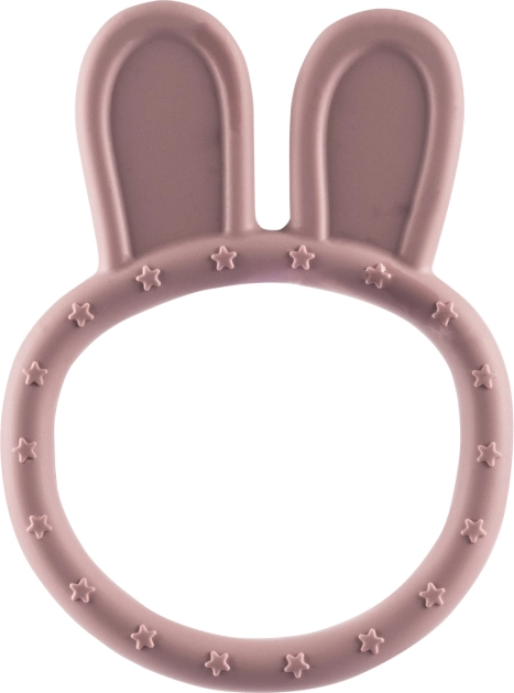 Anneau de dentition en silicone Rabbit, Old Pink