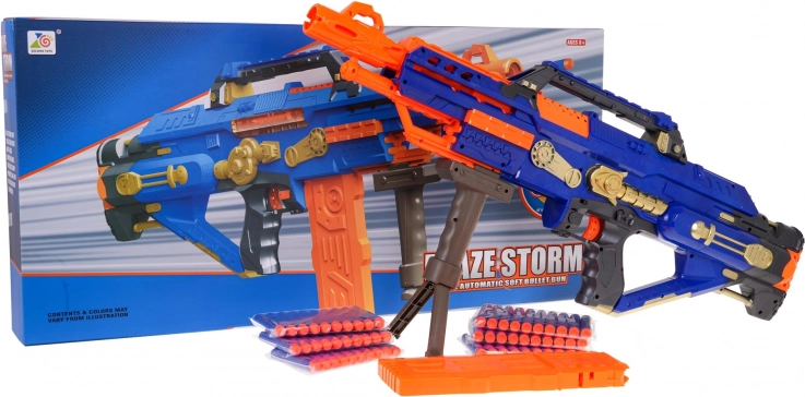Mega carabine BLAZE STORM à fléchettes en mousse – bleu, blaster automatique