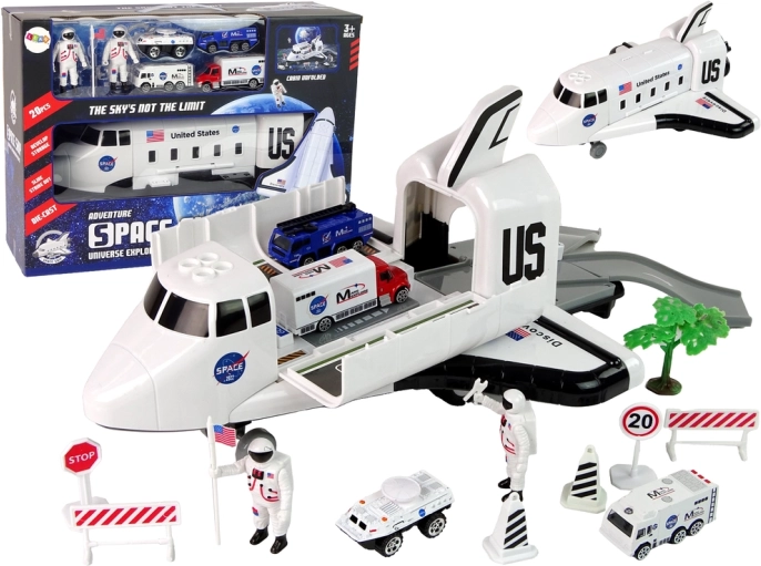 Set navette spatiale avec véhicules et accessoires