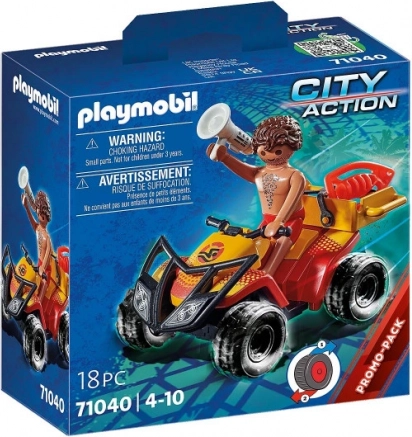 Playmobil City Action – quad de sauveteur avec figurine et moteur à rétrofriction