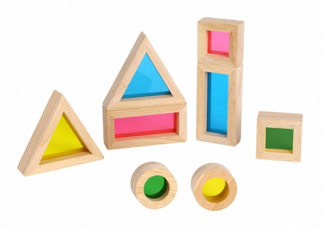 Blocs en bois colorés avec miroirs TOOKY TOY