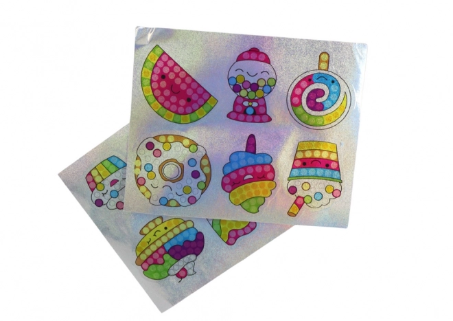 Ensemble de Stickers DIY Diamants Stickers Colorés Bonbon