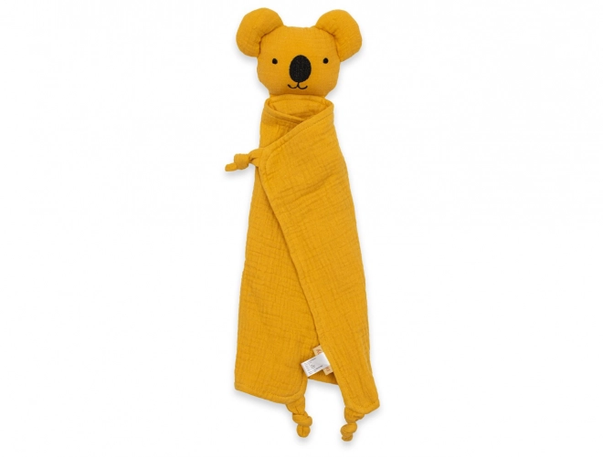 Doudou en mousseline New Baby Koala moutarde