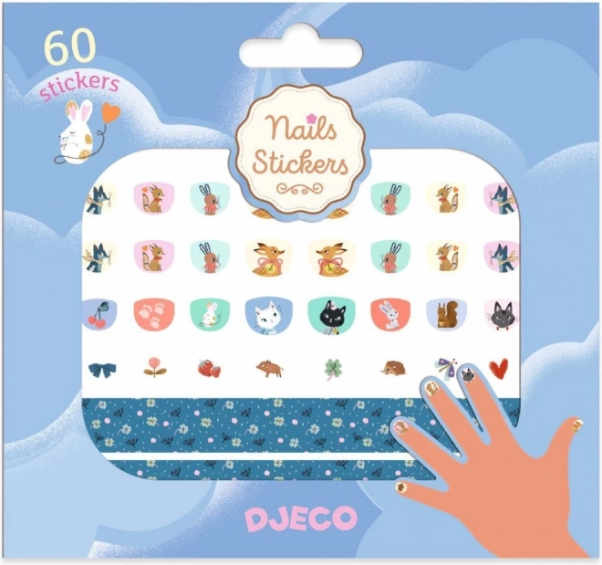Autocollants pour ongles Petits Animaux pour enfants