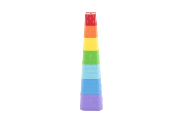 Pyramide Kubus puzzle en plastique carré coloré 7 pièces dans un sac 12m+