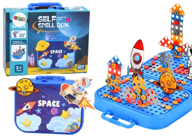 Ensemble de construction Cosmos avec valise et perceuse 228 pièces