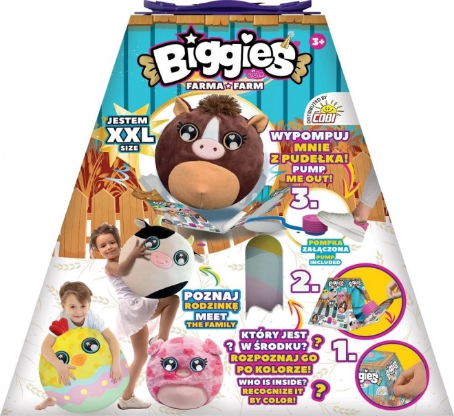 Peluche Biggies XXL Poussin Jaune