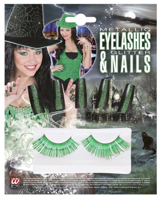 Set de faux ongles et cils de sorcière