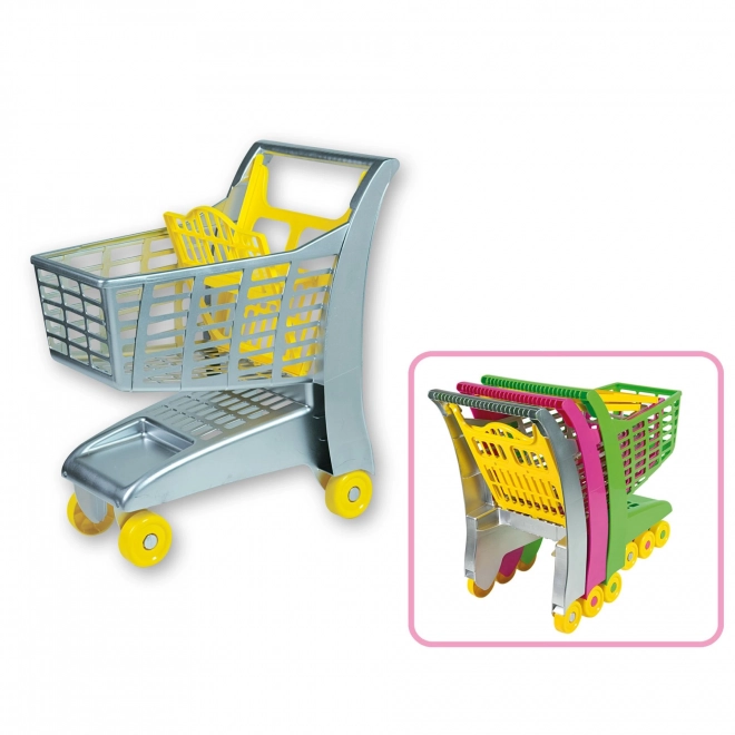 Chariot de courses avec siège gris