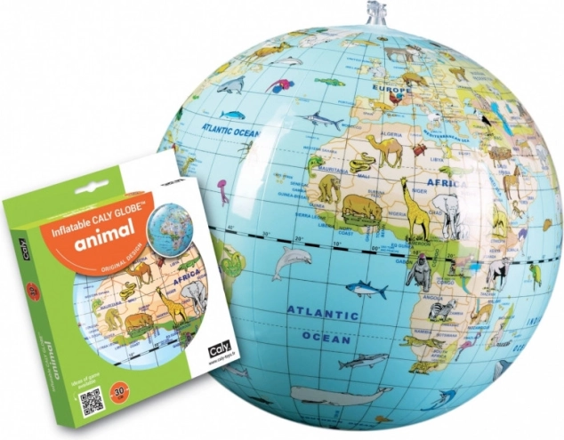 Balle globe Caly 30 cm - Animaux