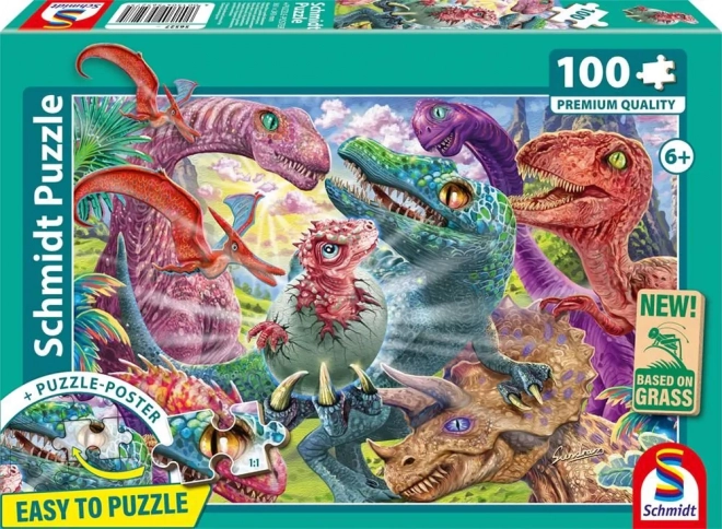 Puzzle petit dinosaure 100 pièces