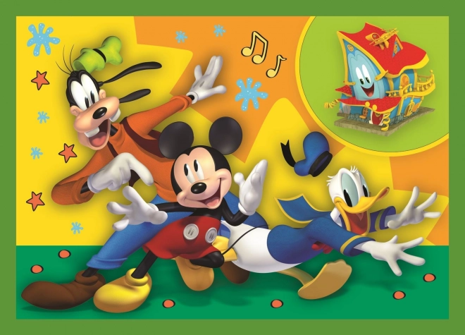 Puzzle 4 en 1 Mickey parmi les amis