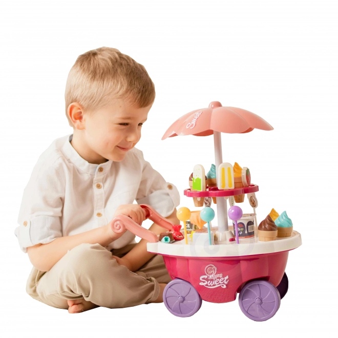 Chariot Woopie avec glaces et friandises avec mélodie et lumières