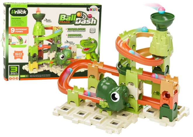 Blocs de construction Circuit à billes Dinosaur 9 niveaux 60 pièces