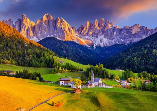ENJOY puzzle église dans les Dolomites, Italie – 1000 pièces