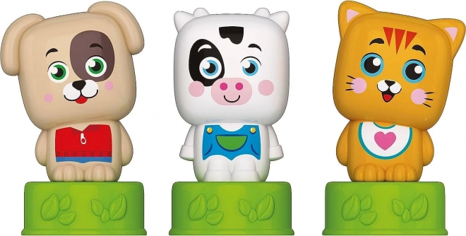 CLEMENTONI Soft Clemmy Coffret de jeu avec livre Milou animaux