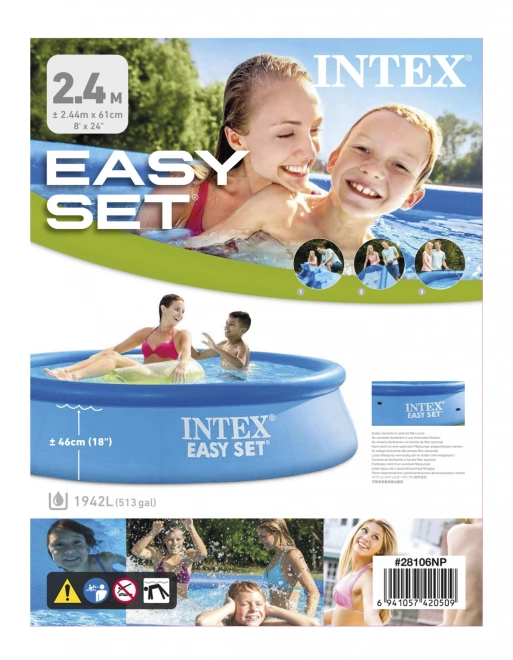 Piscine gonflable Intex Easy Set 244x61 cm