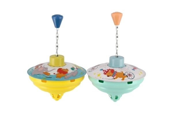 Toupie tournante diamètre 12cm métal 2 couleurs 6 pièces en boîte