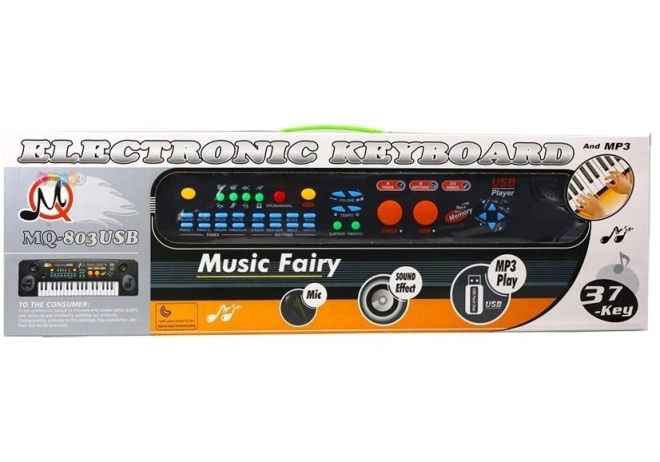 Orgue à clavier avec microphone 37 touches USB