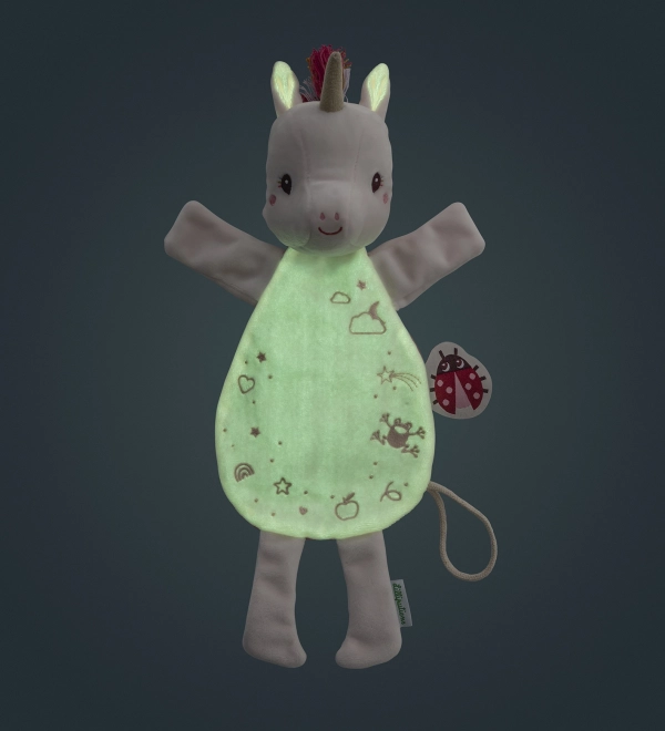 Lilliputiens marionnette licorne Lena brillante dans le noir