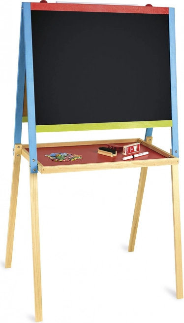 Tableau multi-activités en bois 56 × 43 cm avec accessoires
