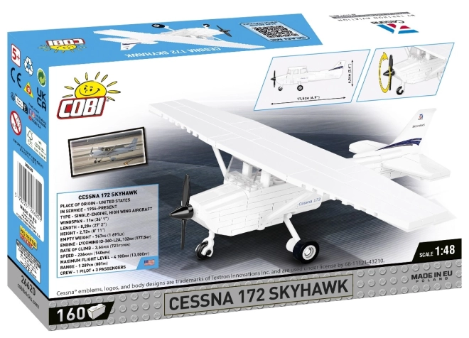 Cobi maquette Cessna 172 Skyhawk 160 briques blanc