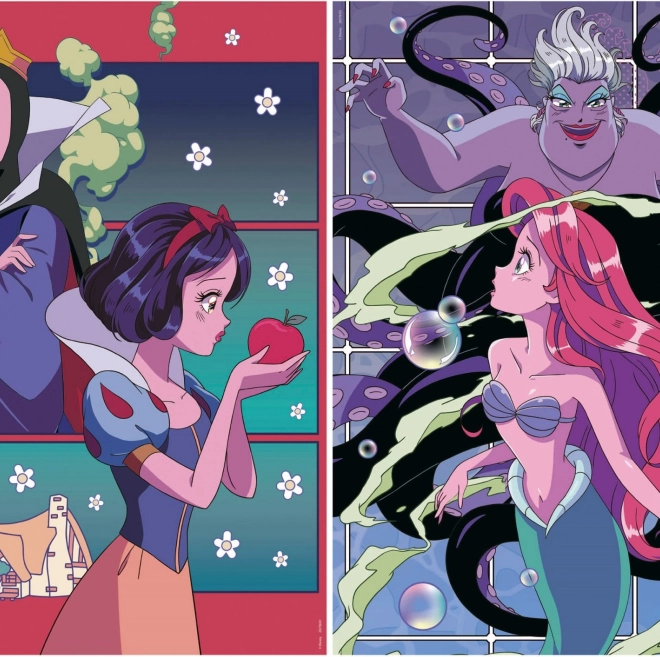 Educa Puzzle Disney Méchants et Princesses 2x500 pièces