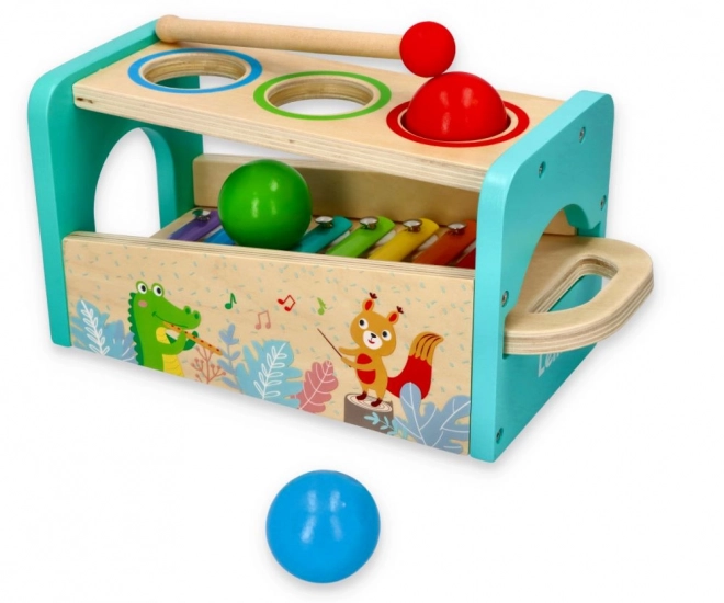 Zatloukačka en bois avec xylophone Lelin