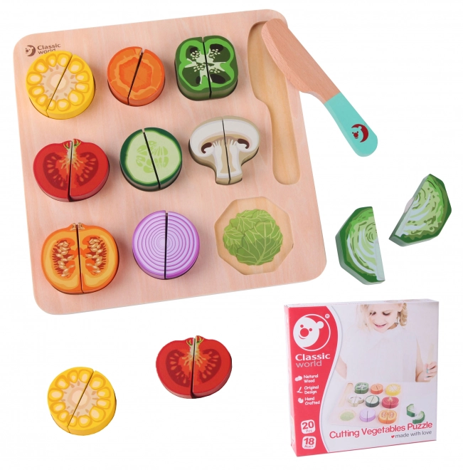 Ensemble en bois pour couper les légumes Classic World