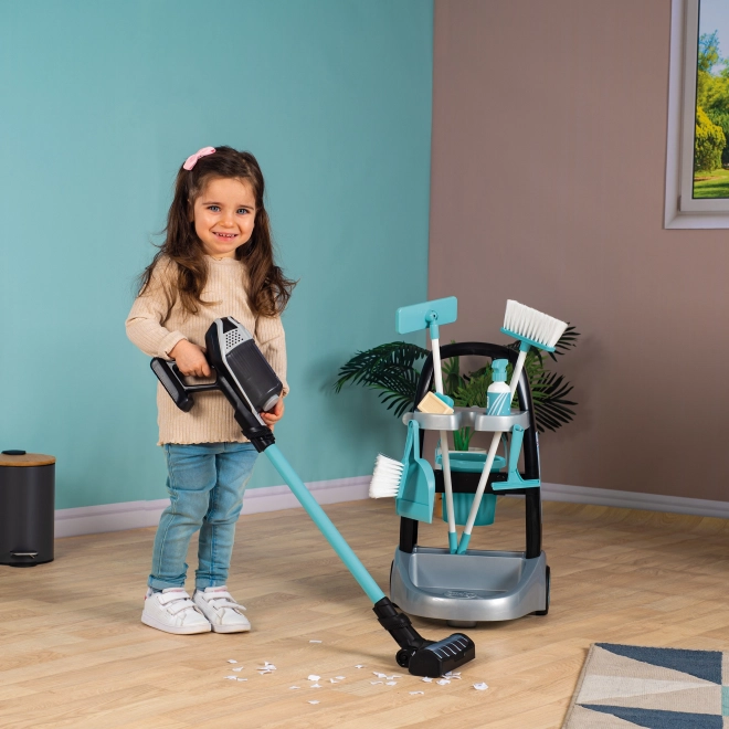 Smoby Rowenta Chariot de nettoyage avec aspirateur à tige