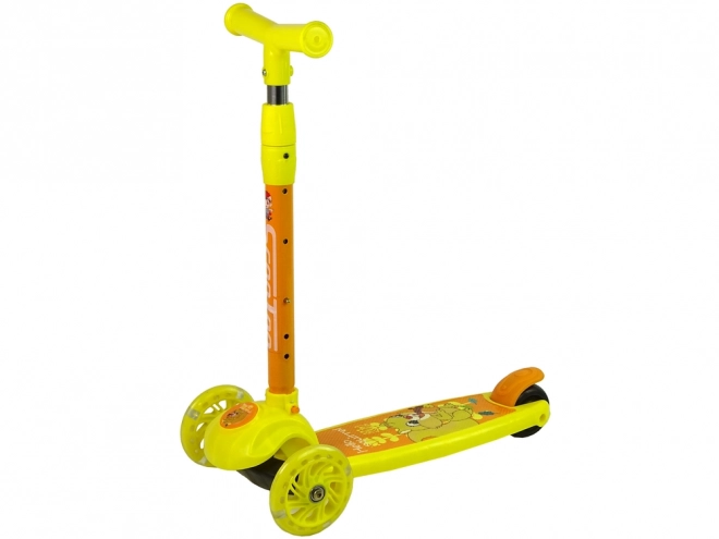 Trottinette d'équilibre Tricycle Roues Lumineuses Écureuil Jaune