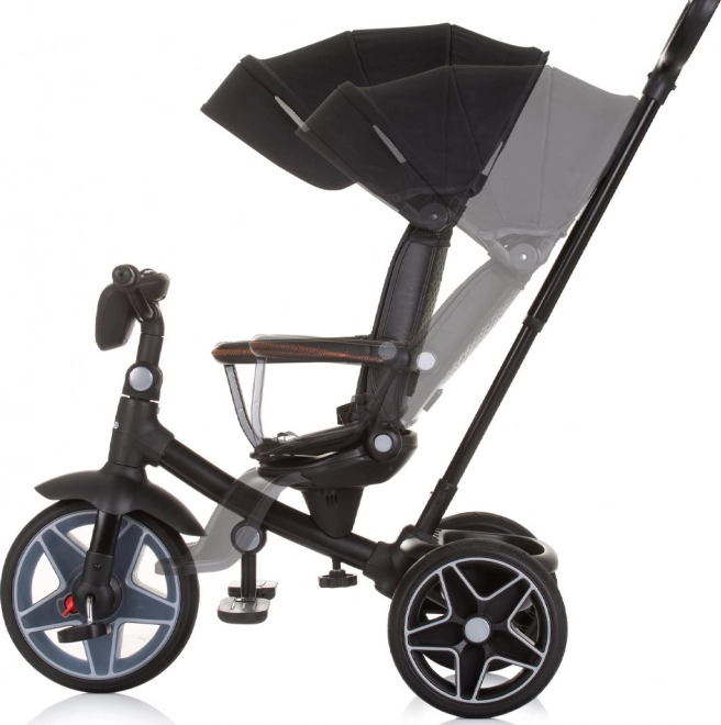 Chipolino tricycle avec toit et boîte musicale Derby 2v1 Obsidian