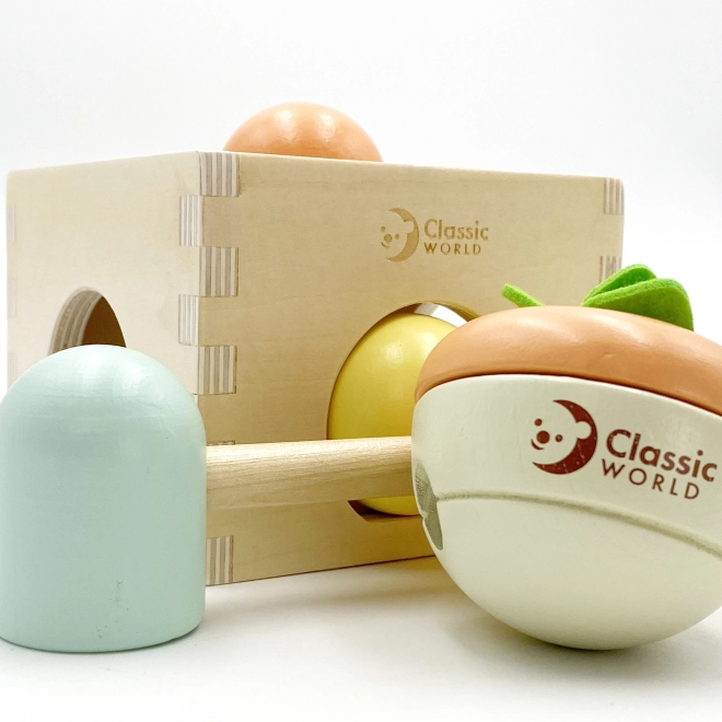 Ensemble éducatif classique en bois pastel pour les enfants de 6 à 12 mois