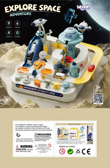 Piste de course interactive de Woopie aventure spatiale