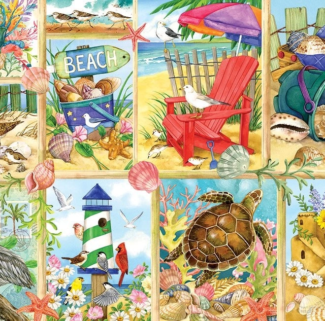 Puzzle Journée à la plage 500 pièces de Cobble Hill