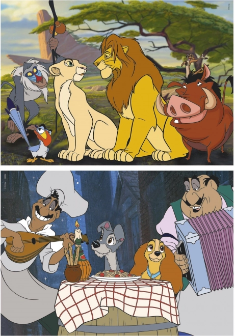 Puzzle Educa Disney Animaux 2x48 pièces