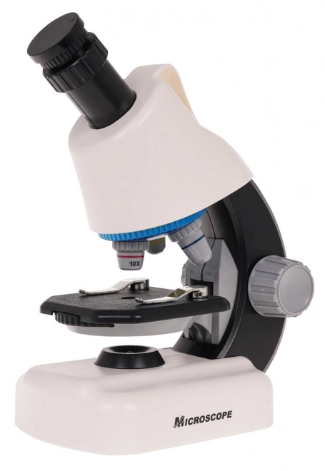 Microscope blanc + tubes à essai et accessoires