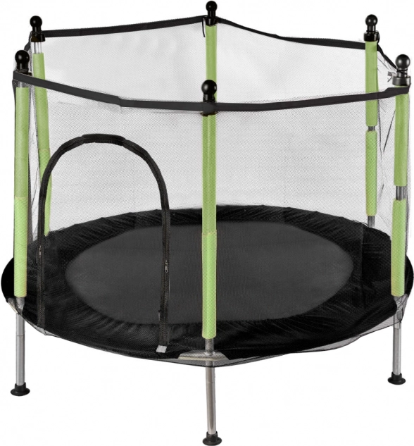 trampoline de jardin pour enfants avec filet vert 140 cm