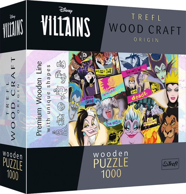 Puzzle en bois TREFL Wood Craft Origin Disney : rencontre des méchants 1000 pièces