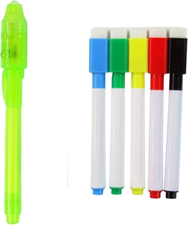 Stylo lumineux LED et feutres effaçables