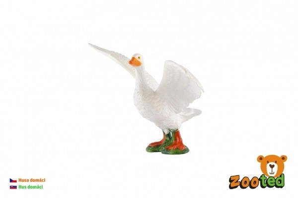 Oie domestique en plastique zooté 10cm dans un sac