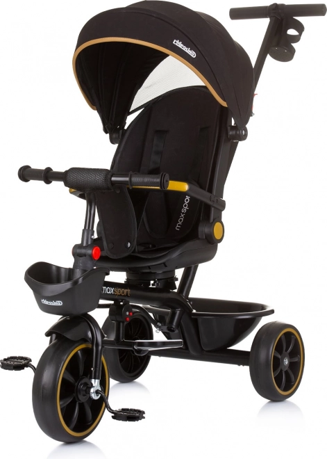 CHIPOLINO Tricycle avec auvent Max Sport 2-en-1 – Obsidian