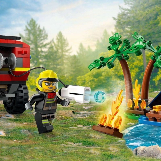 LEGOae City 60412 Camion de pompiers 4x4 et bateau de sauvetage