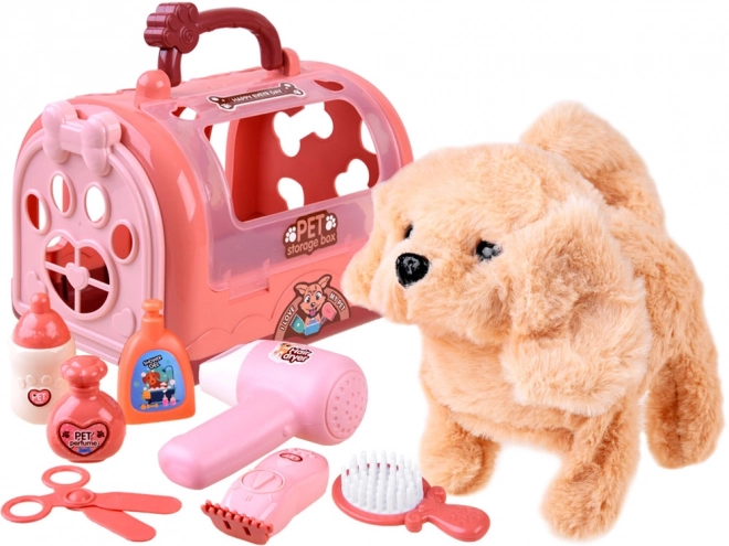 Chien en peluche interactif au salon SPA